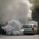 pollution par une voiture