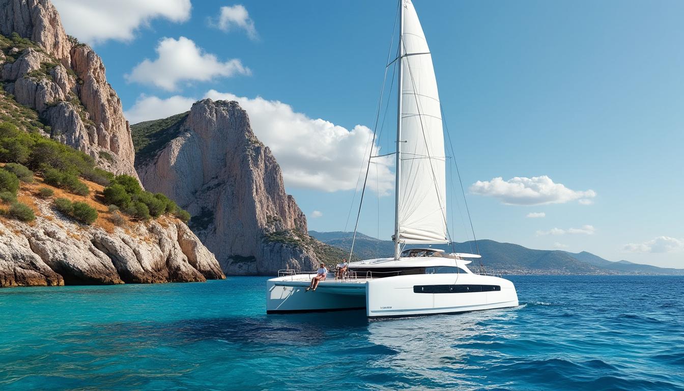 explorez la beauté de la crète à bord d'un catamaran, admirez ses paysages côtiers exceptionnels et profitez d'une expérience inoubliable en mer.